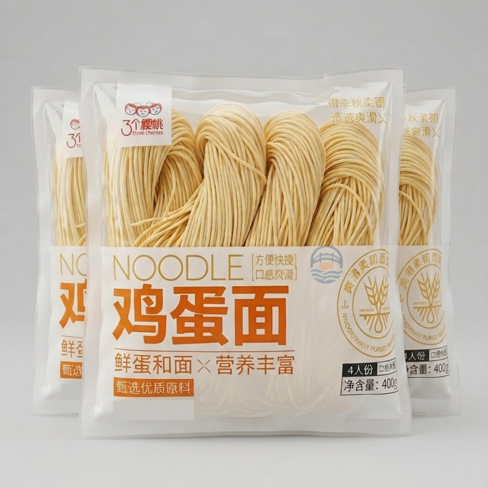今旭三个樱桃家常面系列鸡蛋面400g