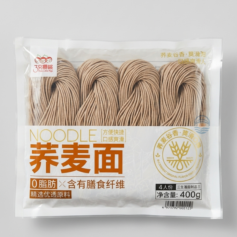 今旭三个樱桃粗粮系列荞麦面400g
