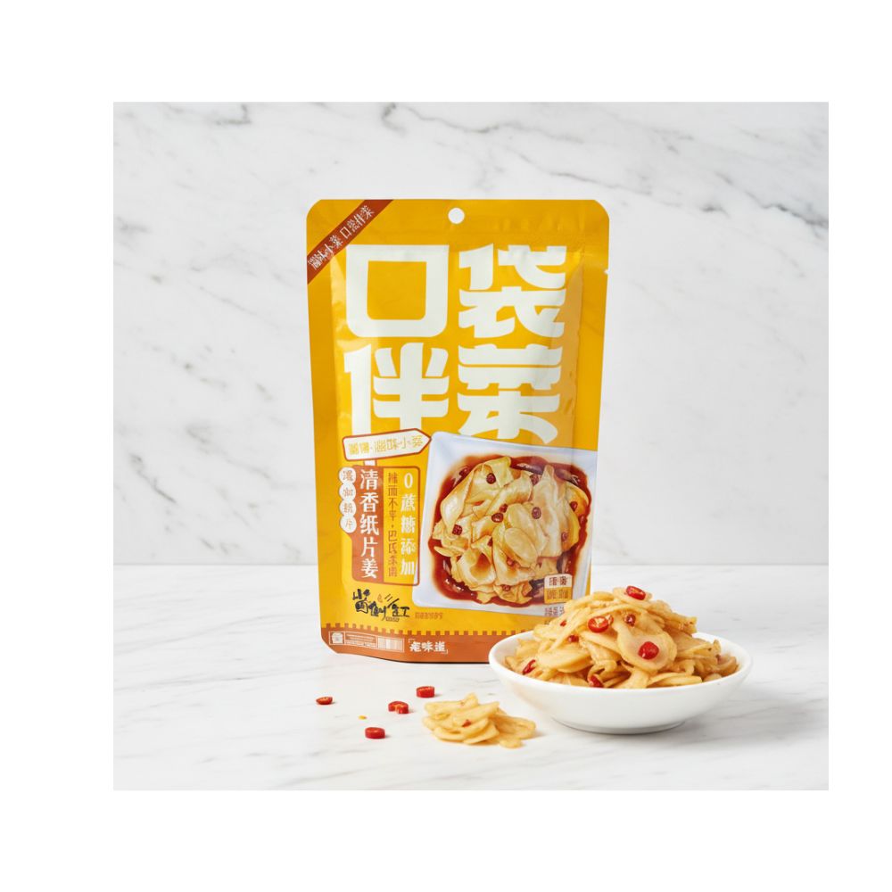 酱倒缸清香纸片姜128g