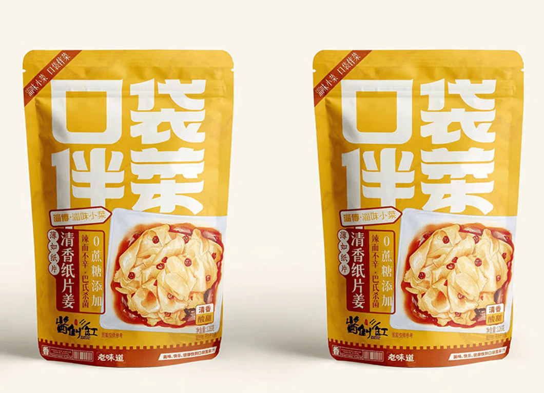 酱倒缸清香纸片姜128g