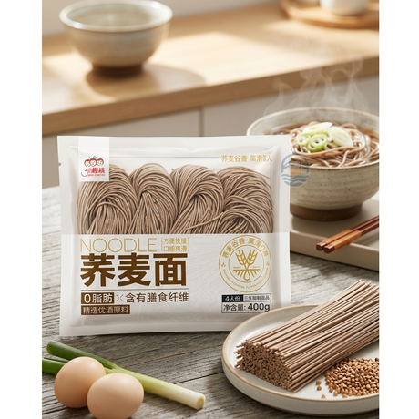 今旭三个樱桃粗粮系列荞麦面400g