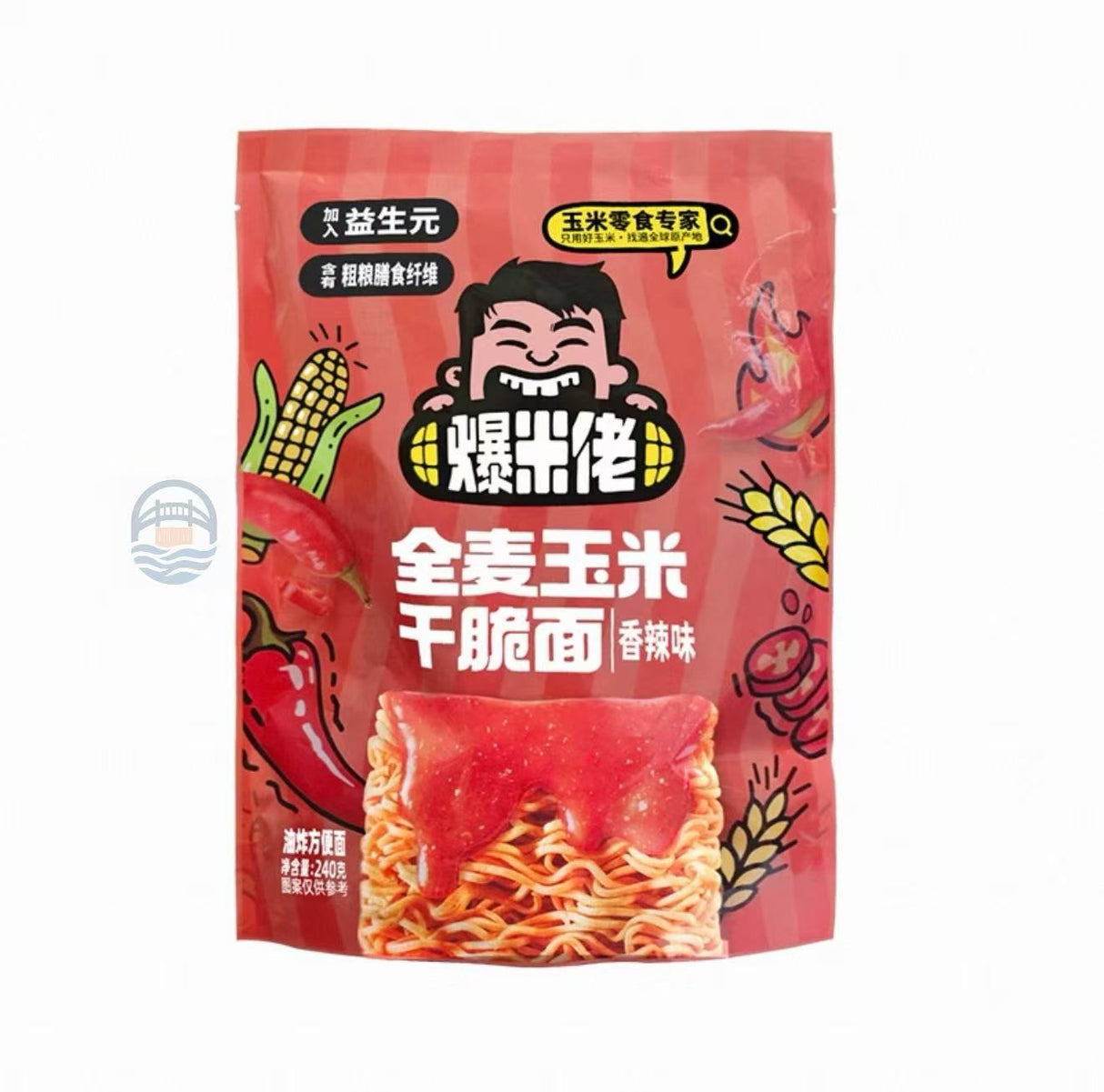 爆米姥全麦玉米干脆面香辣味239g