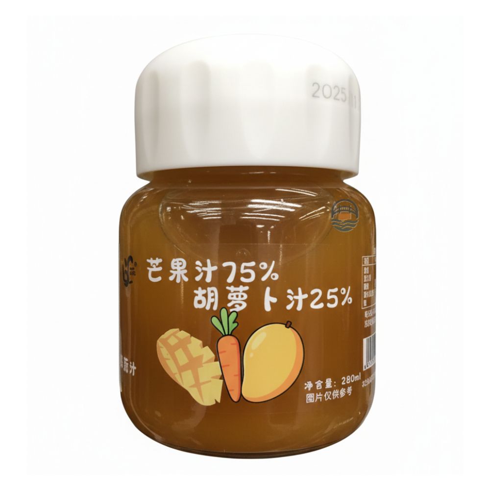 麦兒儿芒果胡萝卜汁(玻璃瓶)280ml