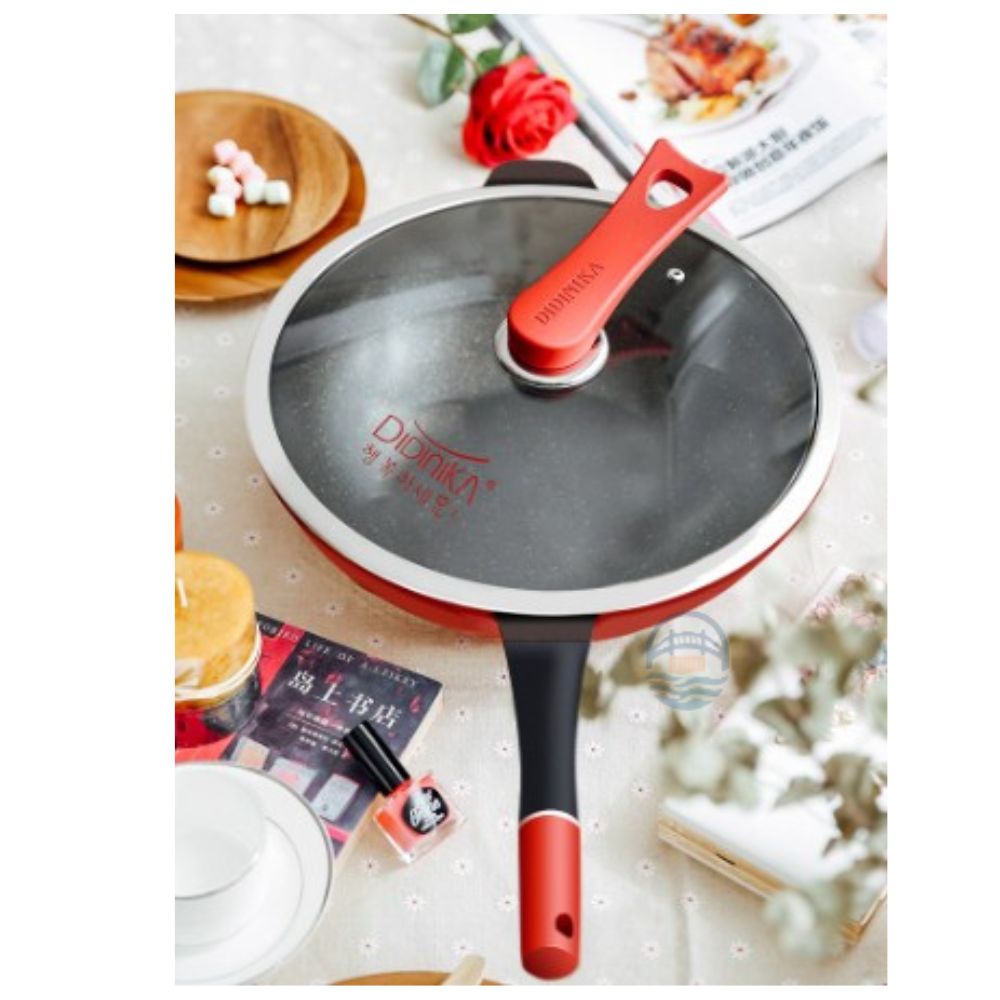 迪迪尼卡 钻石款炒锅-紅