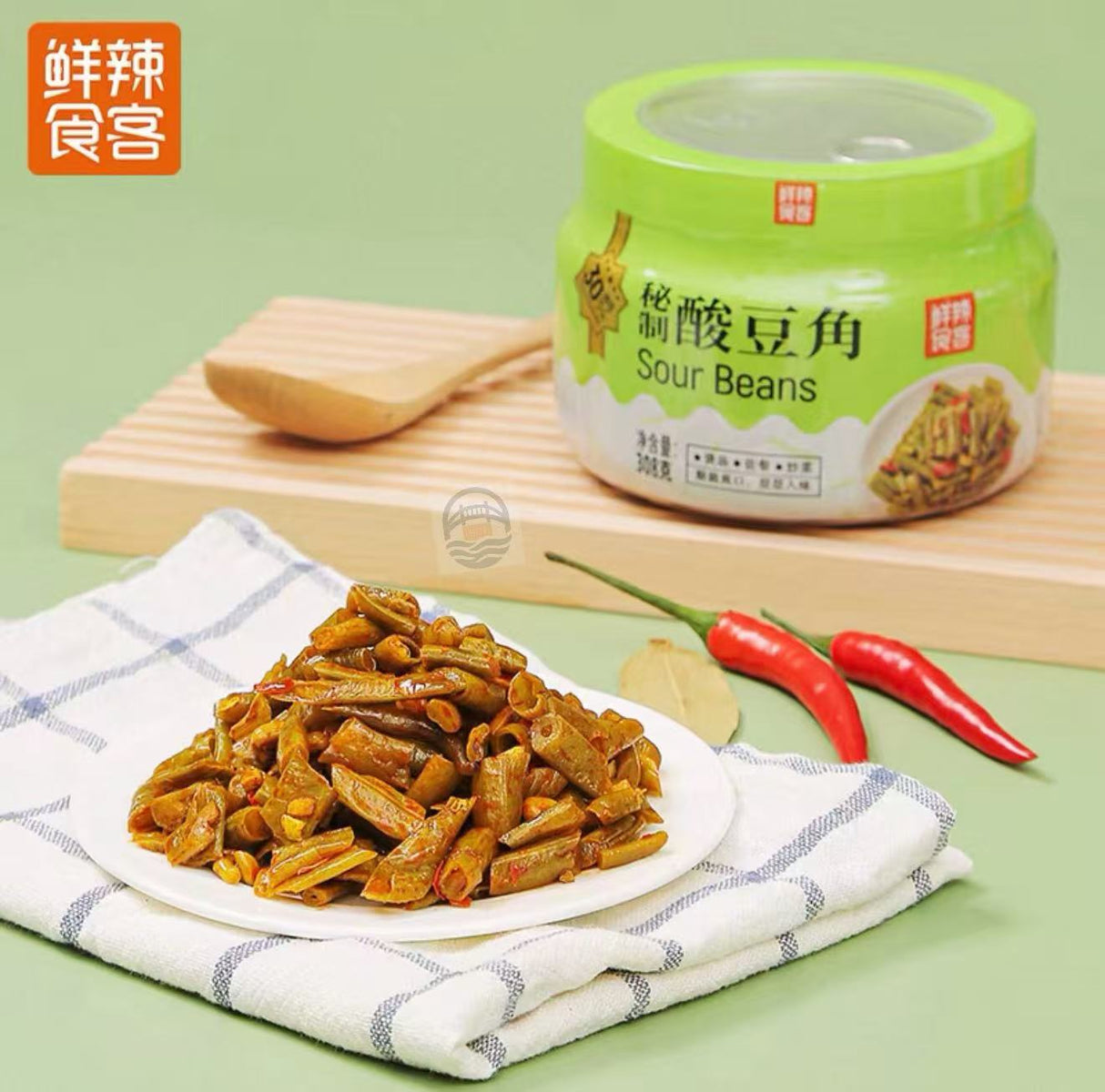 鲜辣食客秘制酸豆角308g