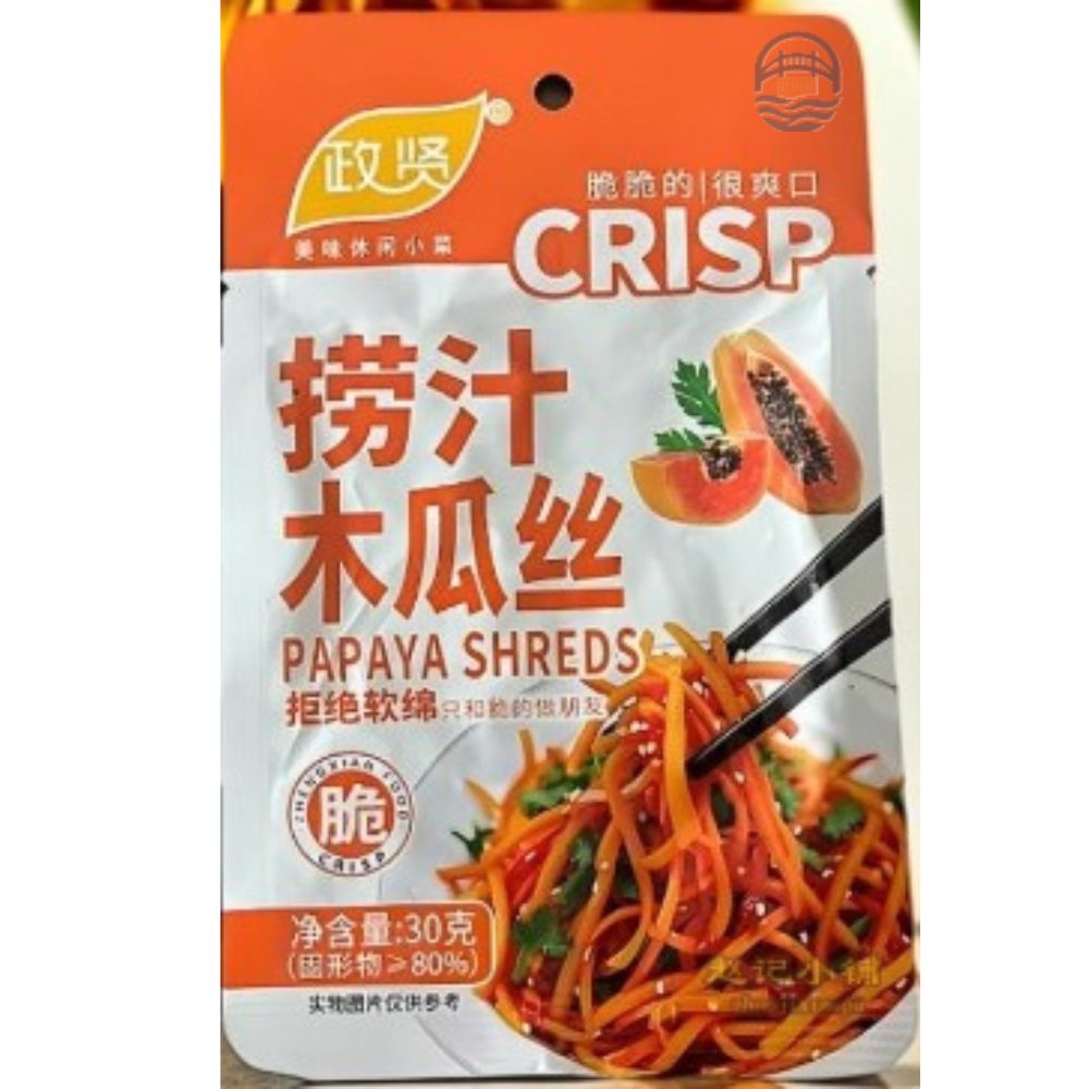 政贤捞汁木瓜丝30G