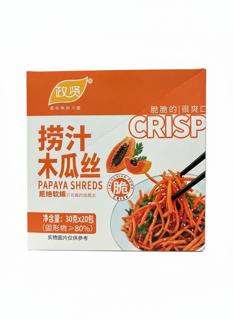 政贤捞汁木瓜丝30G