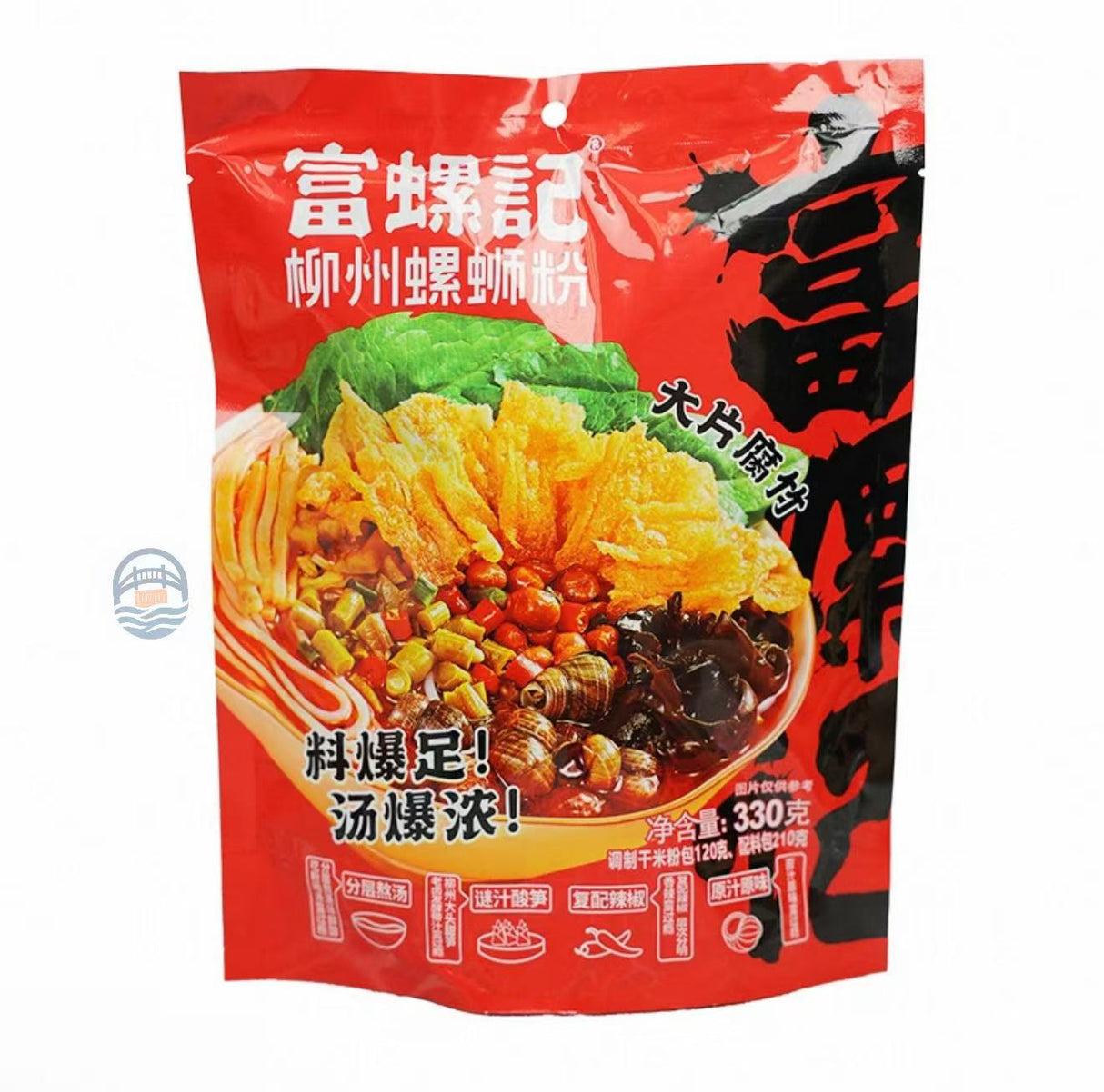 富螺记爆螺浓汤水煮螺蛳粉330g