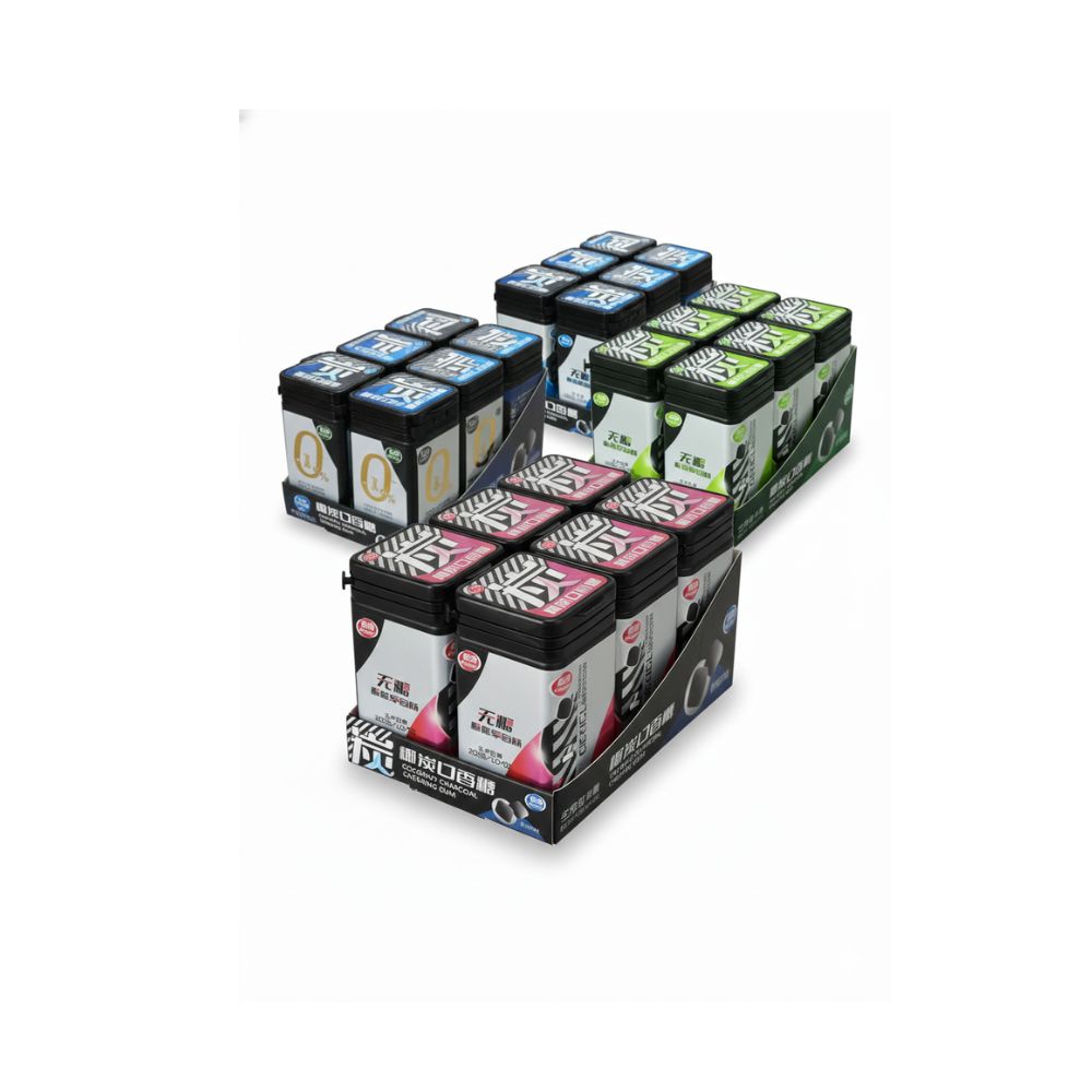 冰晶爽起劲椰炭口香糖无糖草莓味