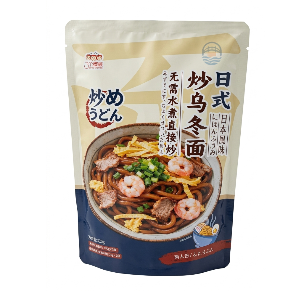 今旭三个樱桃·日式炒乌冬面420g