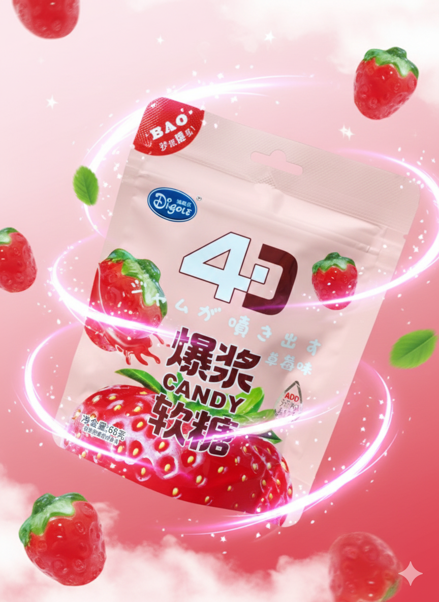 迪高乐爆汁软糖（草莓味）68G