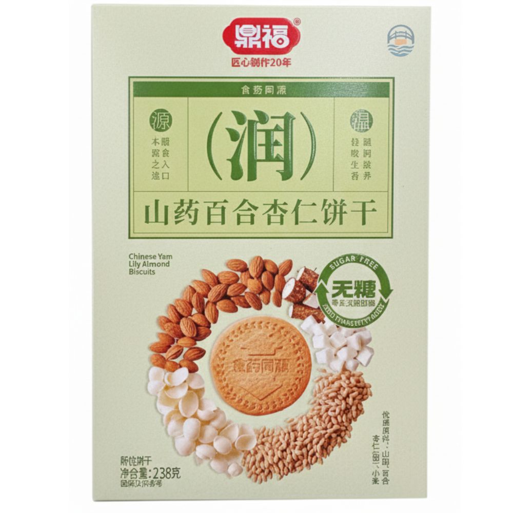 *鼎福山药百合杏仁饼干238G