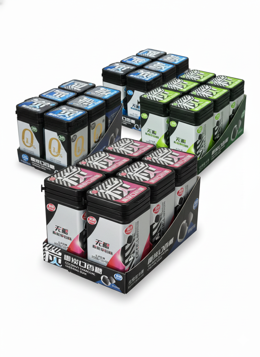 冰晶爽起劲椰炭口香糖无糖清爽西瓜味